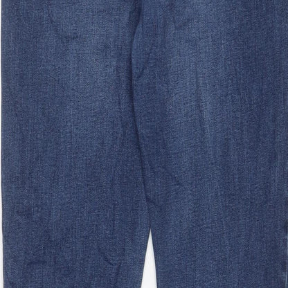 New Look Womens Blue Cotton Skinny Jeans Size 10 L28 in Regular Button