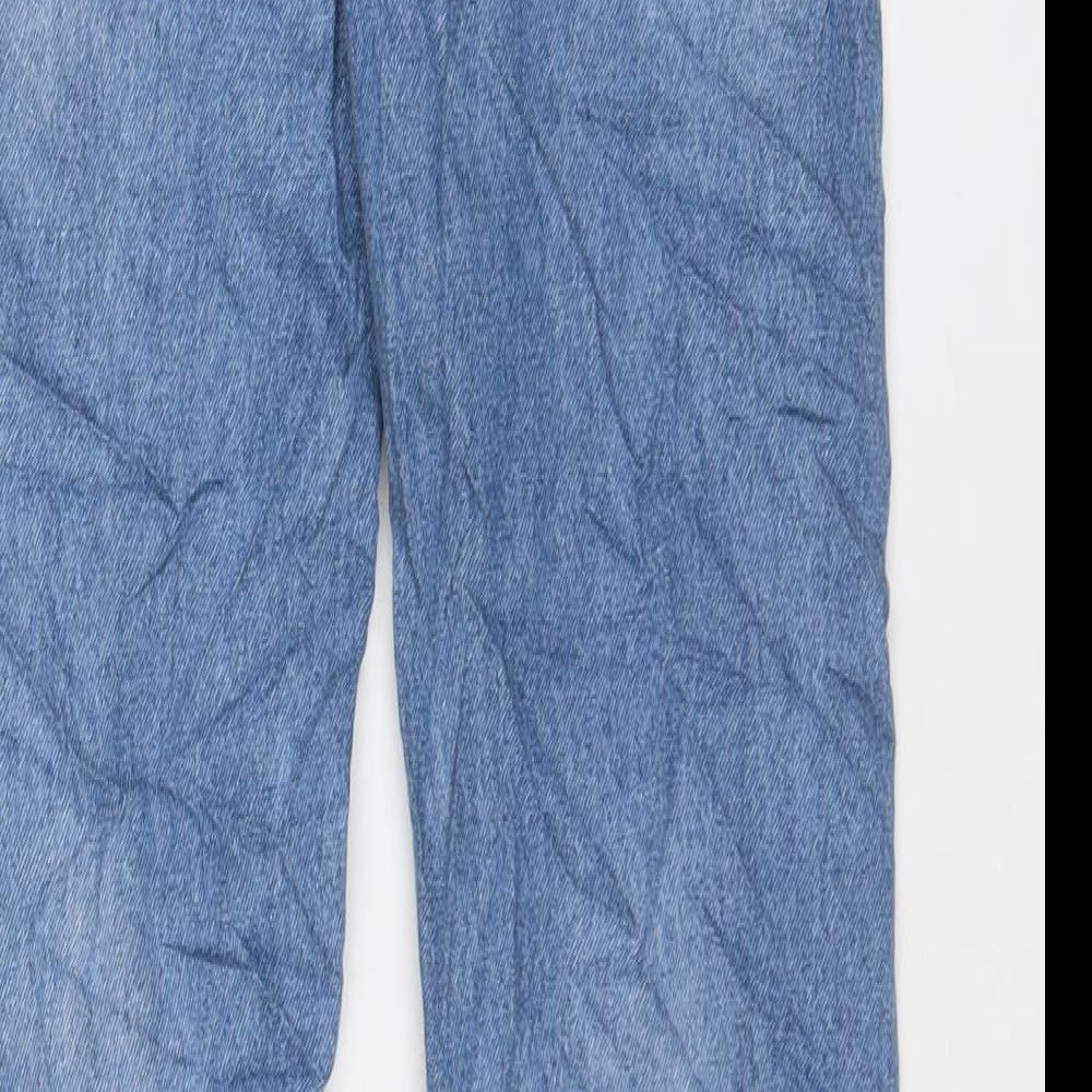 TU Girls Blue Cotton Tapered Jeans Size 11 Years L23 in Regular Zip
