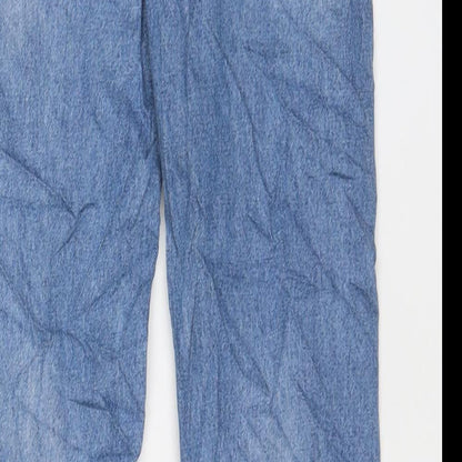 TU Girls Blue Cotton Tapered Jeans Size 11 Years L23 in Regular Zip