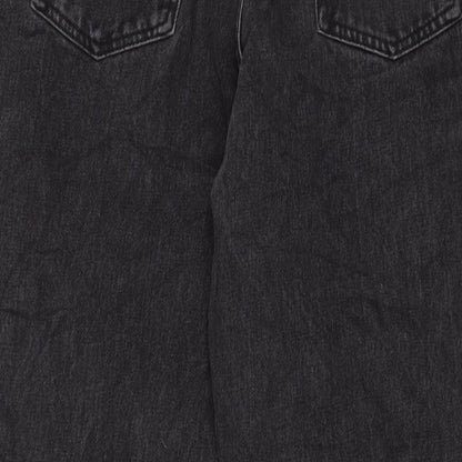 ASOS Womens Grey Cotton Tapered Jeans Size 30 in L30 in Regular Zip