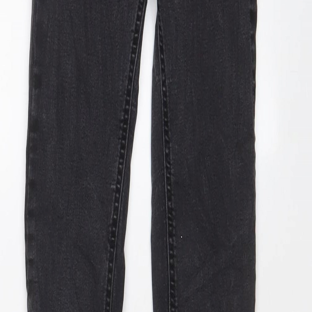 Pull&Bear Womens Grey Cotton Skinny Jeans Size 4 L26 in Regular Zip