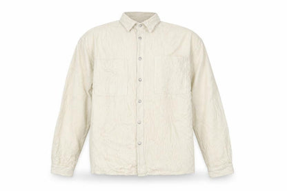 Zara Mens Ivory Cotton Button-Up Size M Collared Button