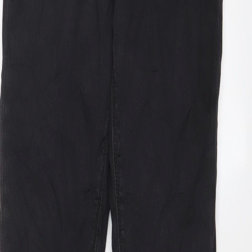 Topshop Womens Black Cotton Skinny Jeans Size 25 in L30 in Regular Zip