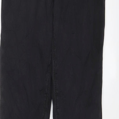 Topshop Womens Black Cotton Skinny Jeans Size 25 in L30 in Regular Zip