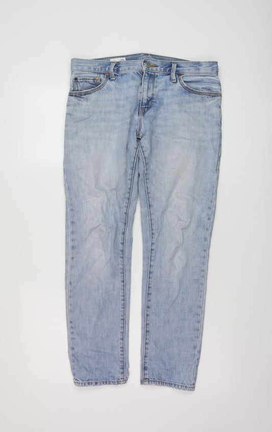 Gap Womens Black Cotton Boyfriend Jeans Size 26 in L28 in Regular Button