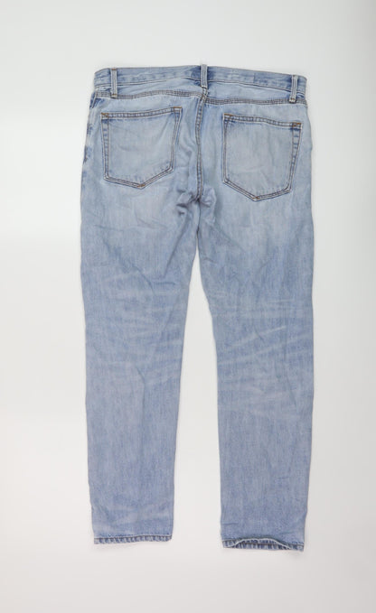 Gap Womens Black Cotton Boyfriend Jeans Size 26 in L28 in Regular Button