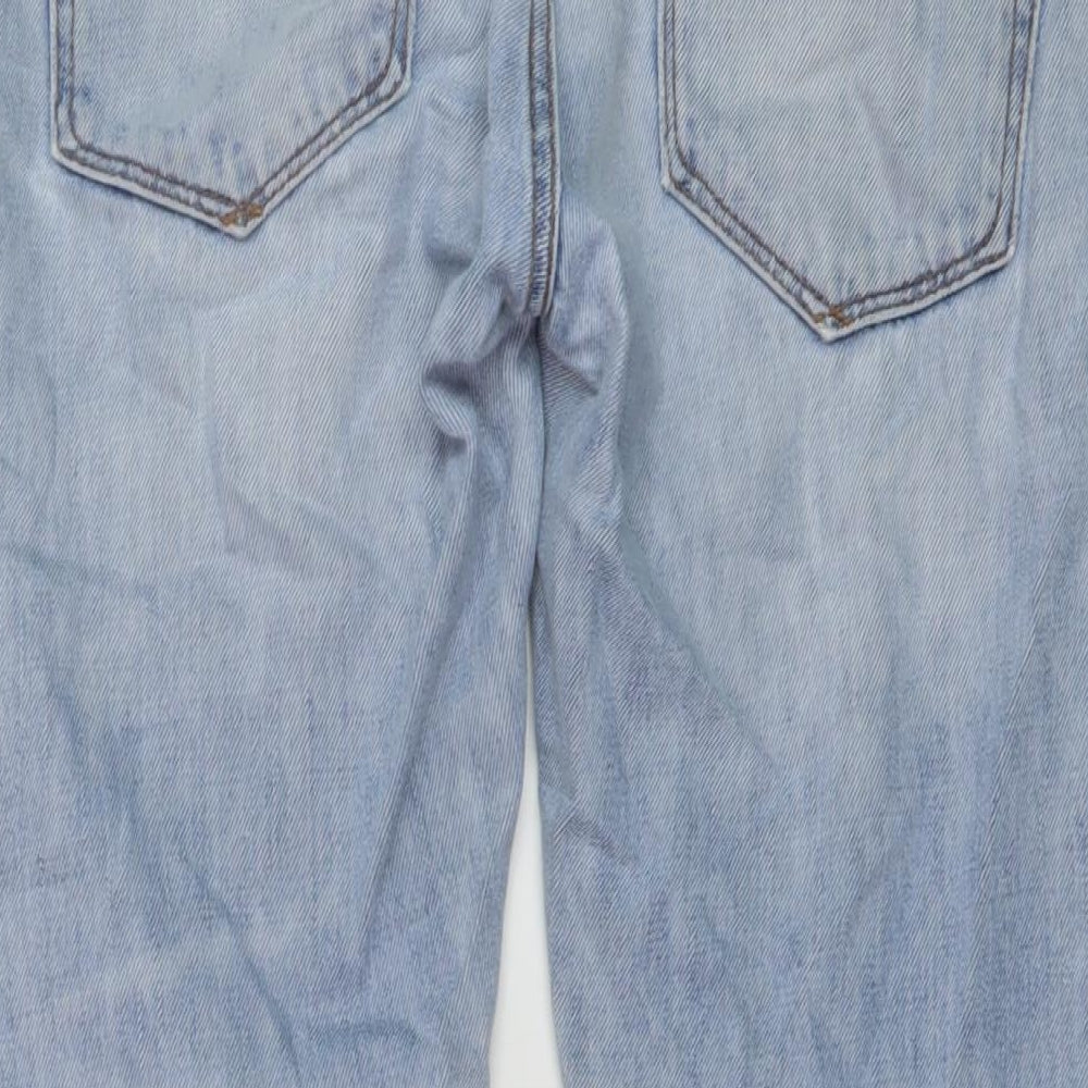 Gap Womens Black Cotton Boyfriend Jeans Size 26 in L28 in Regular Button