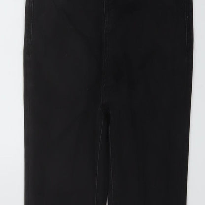 Golddigga Womens Black Cotton Skinny Jeans Size 6 L27 in Regular Button