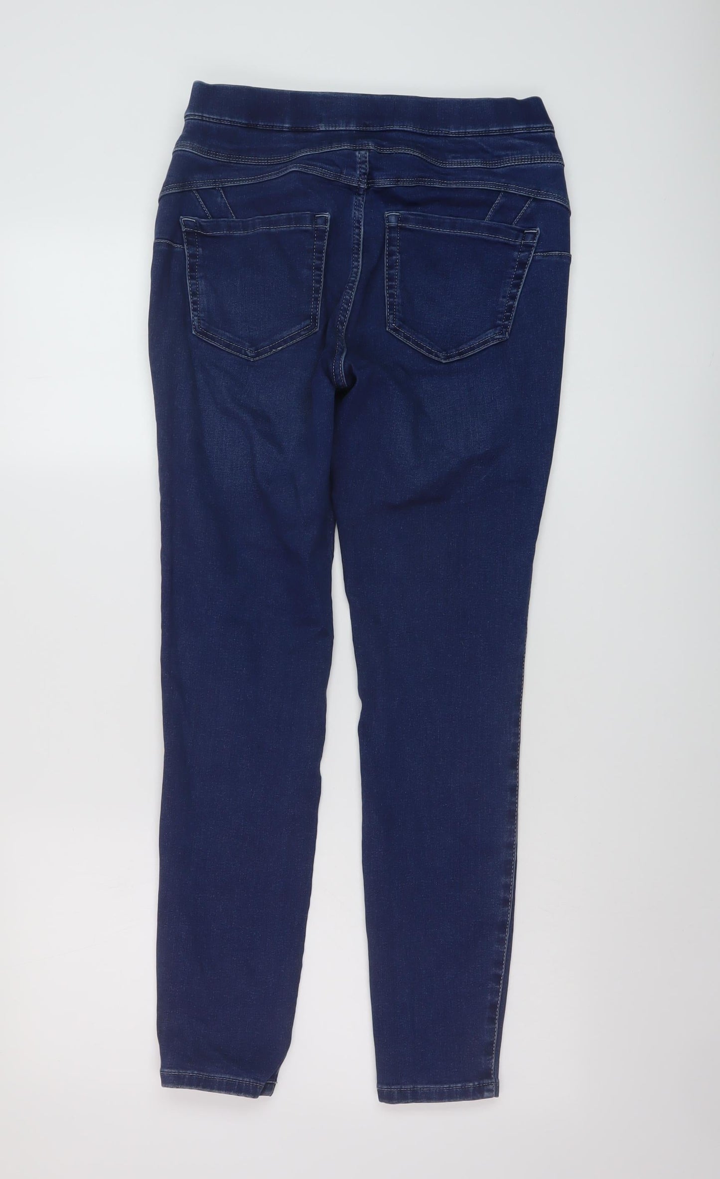 NEXT Womens Blue Cotton Skinny Jeans Size 10 L28 in Regular
