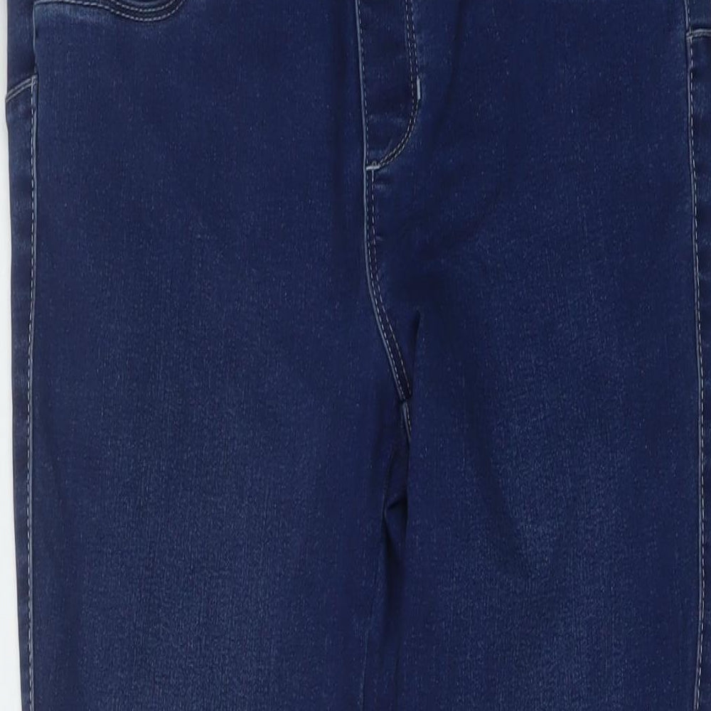 NEXT Womens Blue Cotton Skinny Jeans Size 10 L28 in Regular