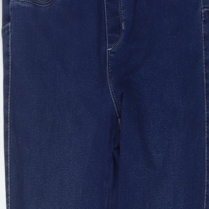 NEXT Womens Blue Cotton Skinny Jeans Size 10 L28 in Regular