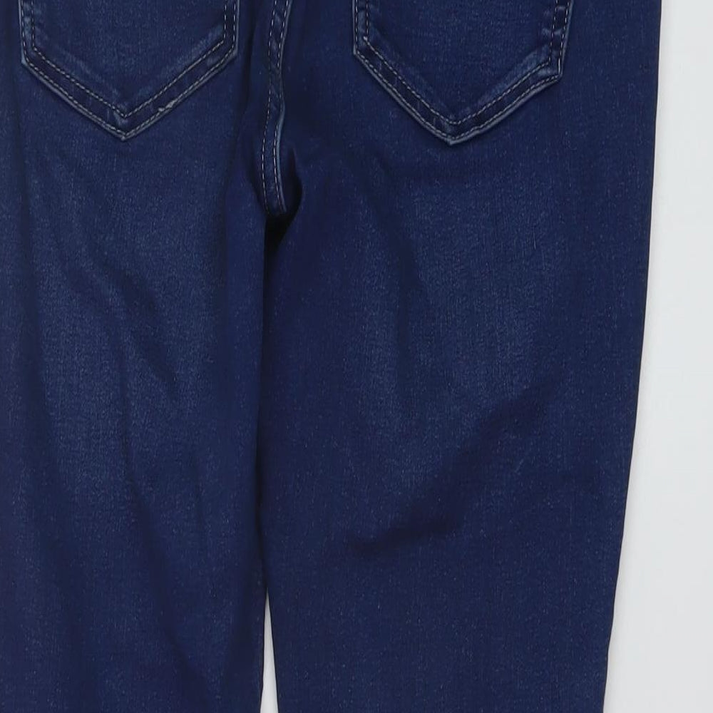 NEXT Womens Blue Cotton Skinny Jeans Size 10 L28 in Regular