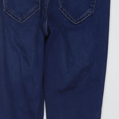 NEXT Womens Blue Cotton Skinny Jeans Size 10 L28 in Regular
