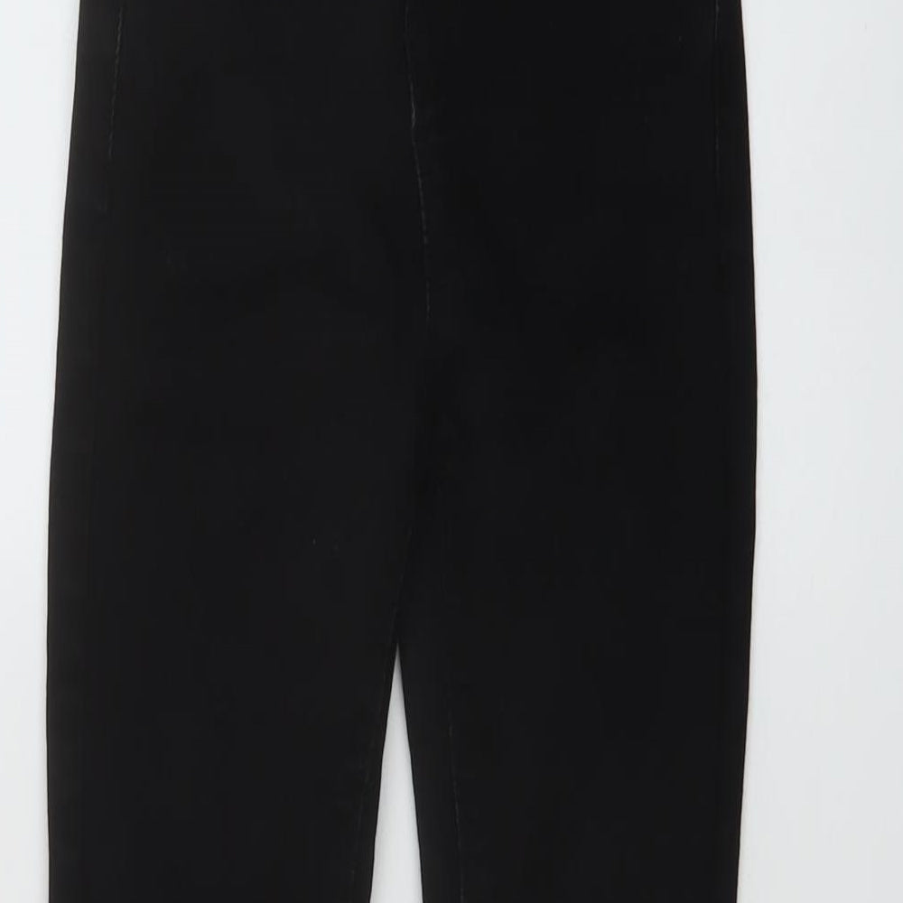 Denim & Co. Womens Black Cotton Skinny Jeans Size 8 L25 in Regular Button