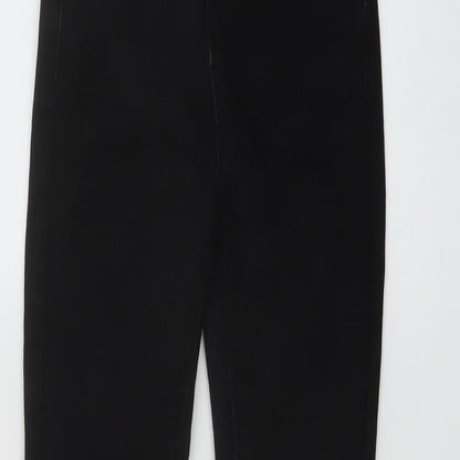 Denim & Co. Womens Black Cotton Skinny Jeans Size 8 L25 in Regular Button