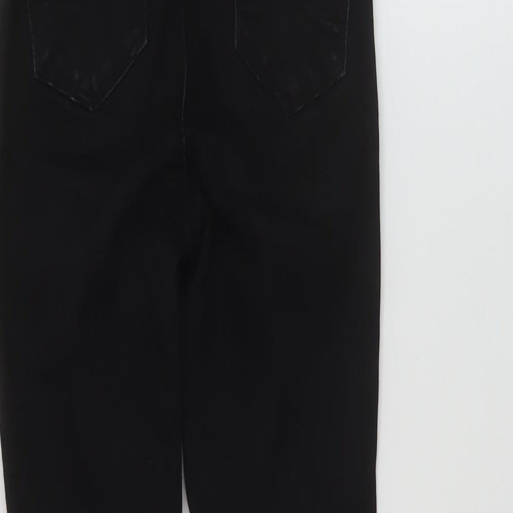 Denim & Co. Womens Black Cotton Skinny Jeans Size 8 L25 in Regular Button