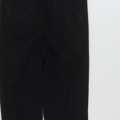 Denim & Co. Womens Black Cotton Skinny Jeans Size 8 L25 in Regular Button