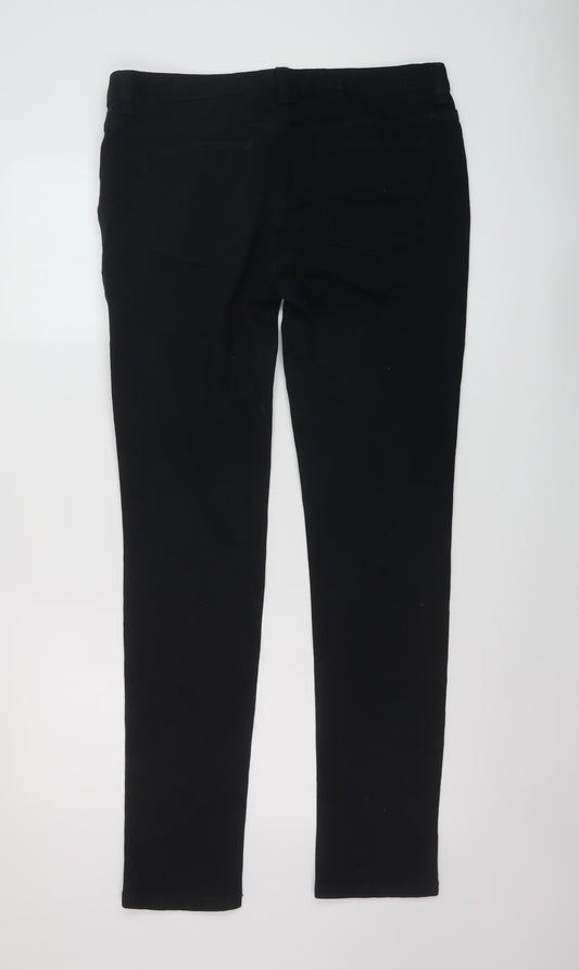 Denim & Co. Mens Blue Cotton Straight Jeans Size 34 in L34 in Regular Button