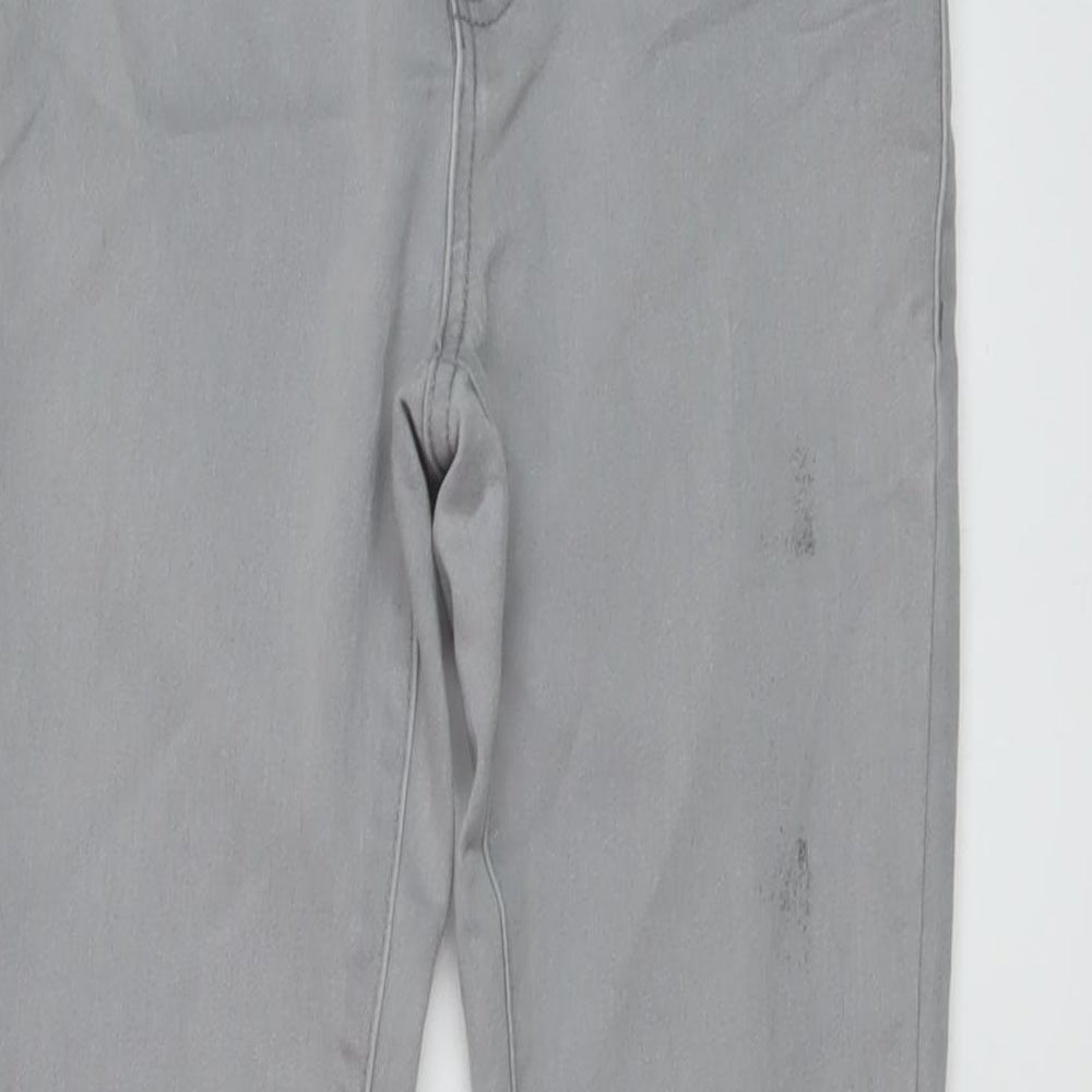 Denim & Co. Womens Grey Cotton Skinny Jeans Size 8 L28 in Regular Button