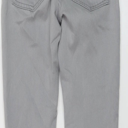 Denim & Co. Womens Grey Cotton Skinny Jeans Size 8 L28 in Regular Button