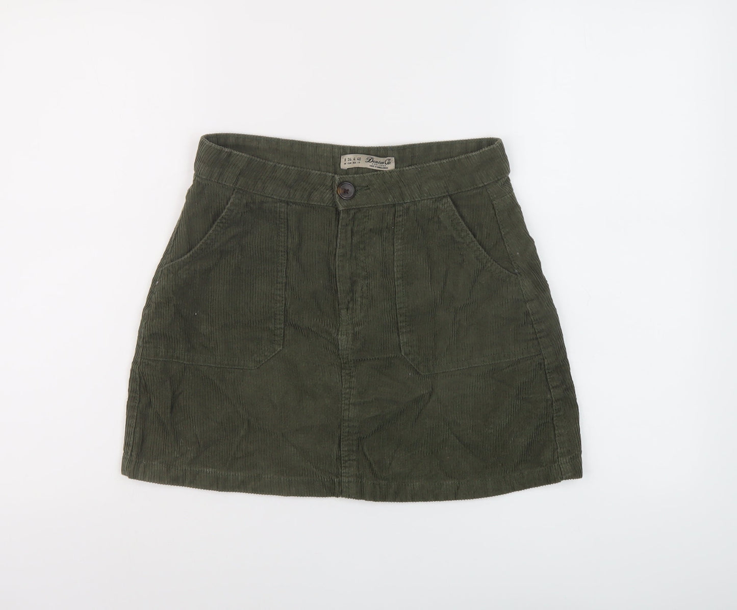 Womens UK Size 8 Denim & Co. A-Line Corduroy Skirt