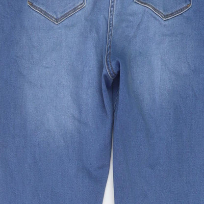 Womens UK Size 14 Papaya Regular Fit Straight Blue Jeans