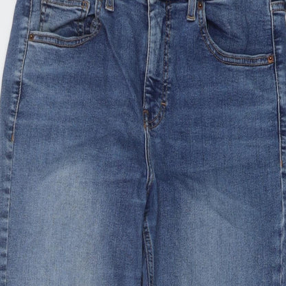 Topshop Womens Blue Cotton Skinny Jeans Size 32 in L24 in Regular Button