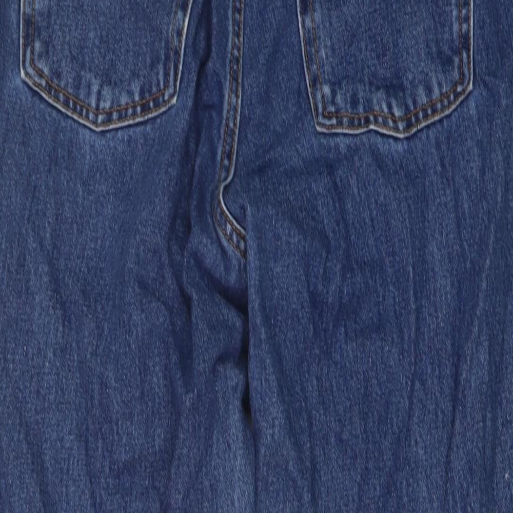 Monki Womens Blue Cotton Straight Jeans Size 30 in L26 in Regular Button