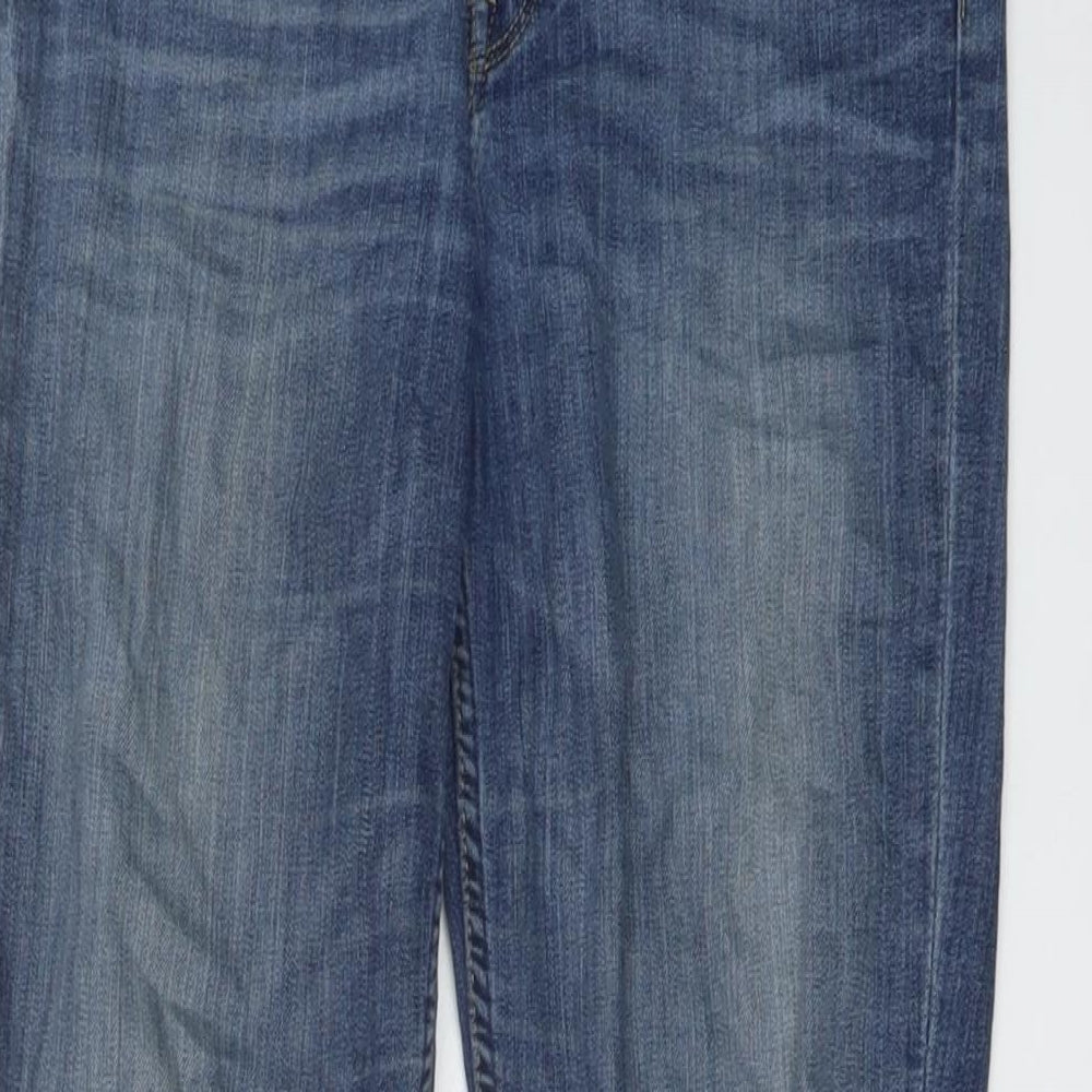 Lee Womens Blue Cotton Skinny Jeans Size 28 in L28 in Regular Button