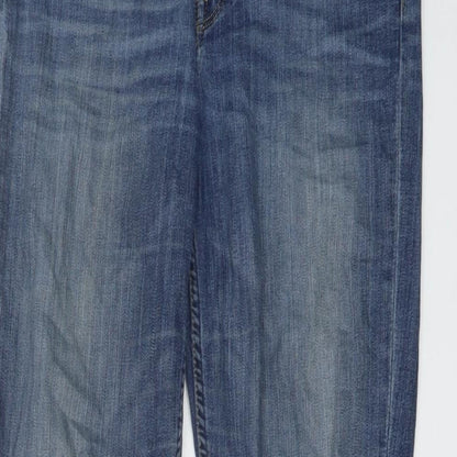 Lee Womens Blue Cotton Skinny Jeans Size 28 in L28 in Regular Button