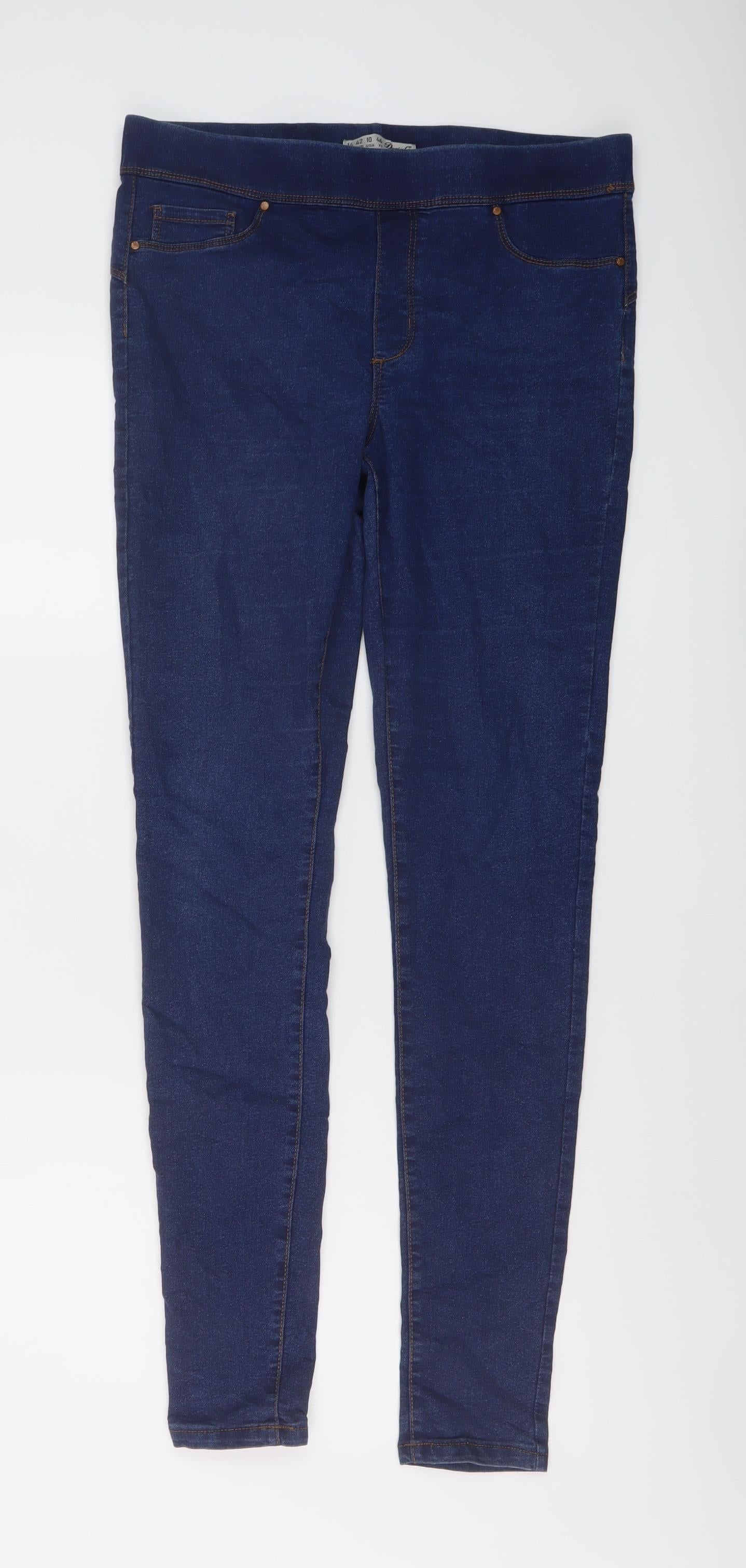 Denim & Co. Womens Blue Cotton Jegging Jeans Size 14 L31 in Regular