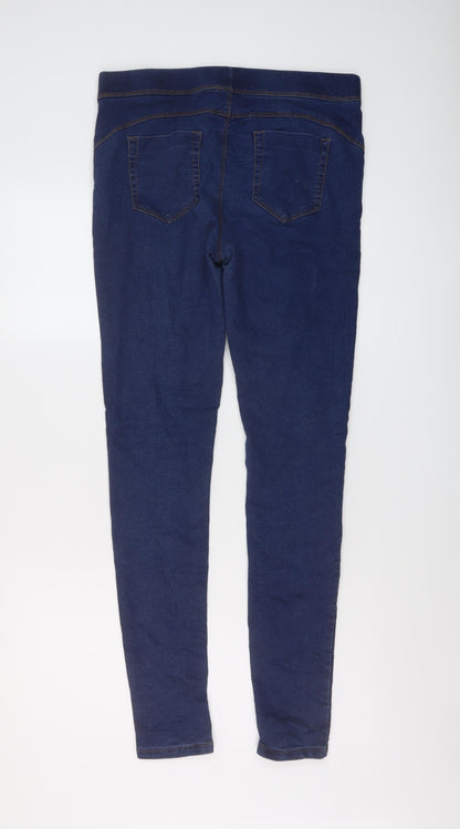 Denim & Co. Womens Blue Cotton Jegging Jeans Size 14 L31 in Regular