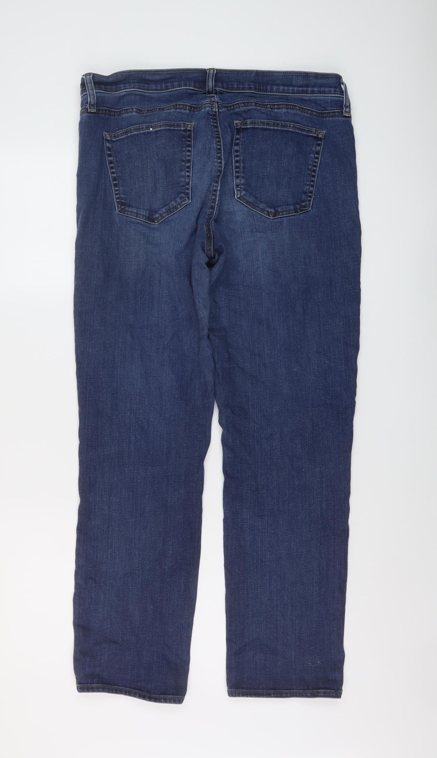 Gap Womens Blue Cotton Straight Jeans Size 32 in L29 in Regular Button