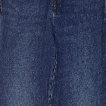 Gap Womens Blue Cotton Straight Jeans Size 32 in L29 in Regular Button