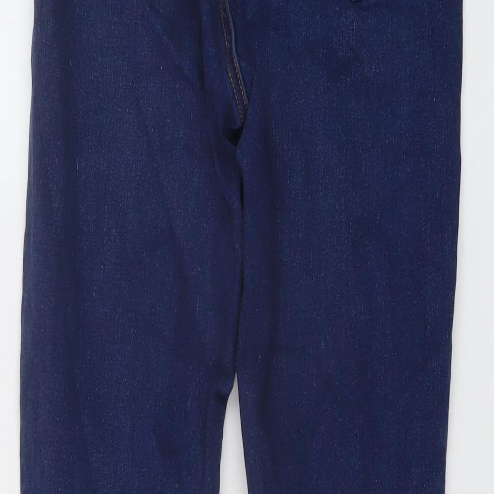 Topshop Womens Blue Cotton Skinny Jeans Size 28 in L27 in Regular Button