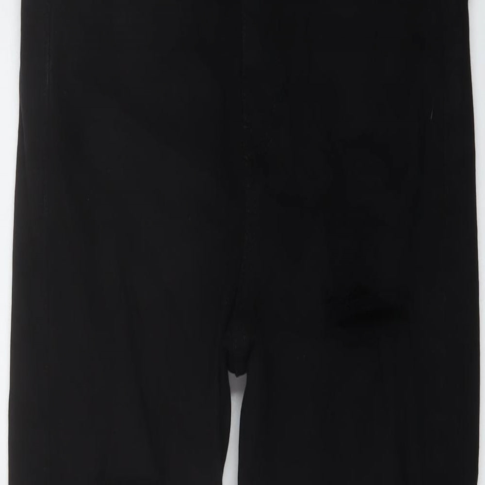 Topshop Womens Black Cotton Skinny Jeans Size 30 in L30 in Regular Button