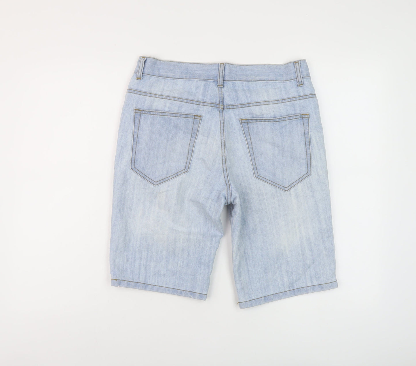 Denim & Co. Mens Blue Cotton Bermuda Shorts Size 30 in L11 in Regular Button