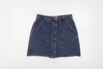 Womens UK Size 12 Denim & Co. Mini Denim Skirt