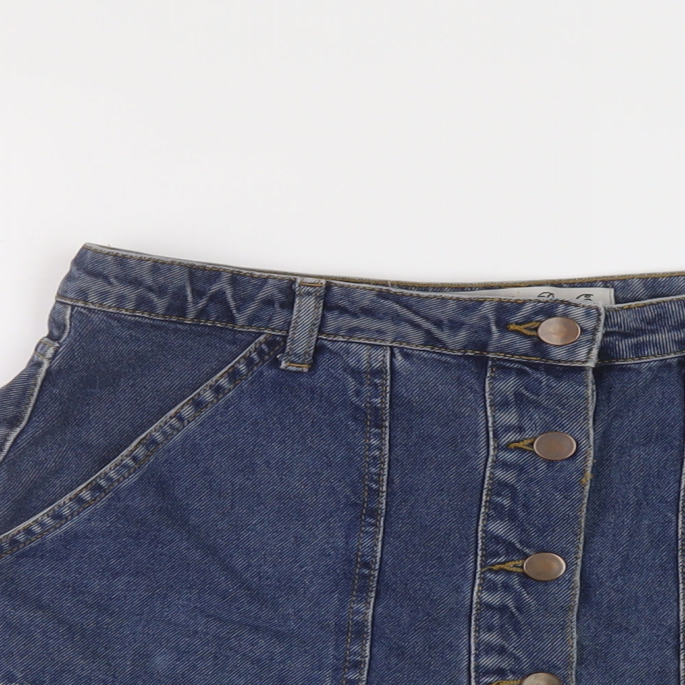 Womens UK Size 12 Denim & Co. Mini Denim Skirt