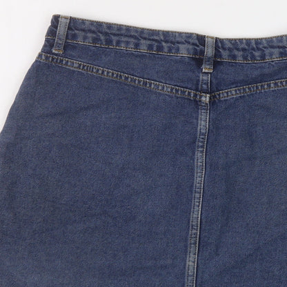 Womens UK Size 12 Denim & Co. Mini Denim Skirt