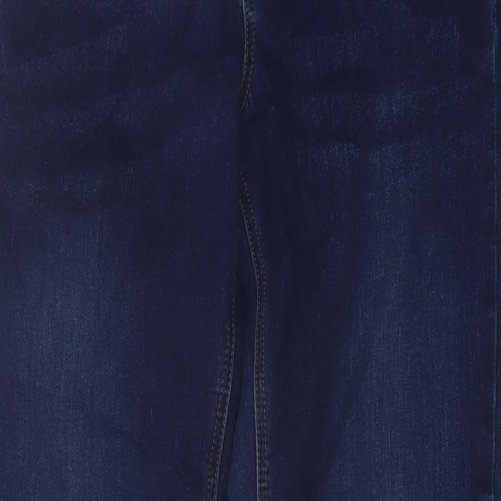 George Womens Blue Cotton Straight Jeans Size 10 L30 in Regular Button