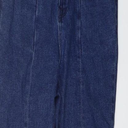 Womens UK Size 10 Stradivarius Slim Fit Mom Blue Jeans