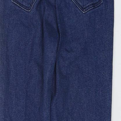 Womens UK Size 10 Stradivarius Slim Fit Mom Blue Jeans
