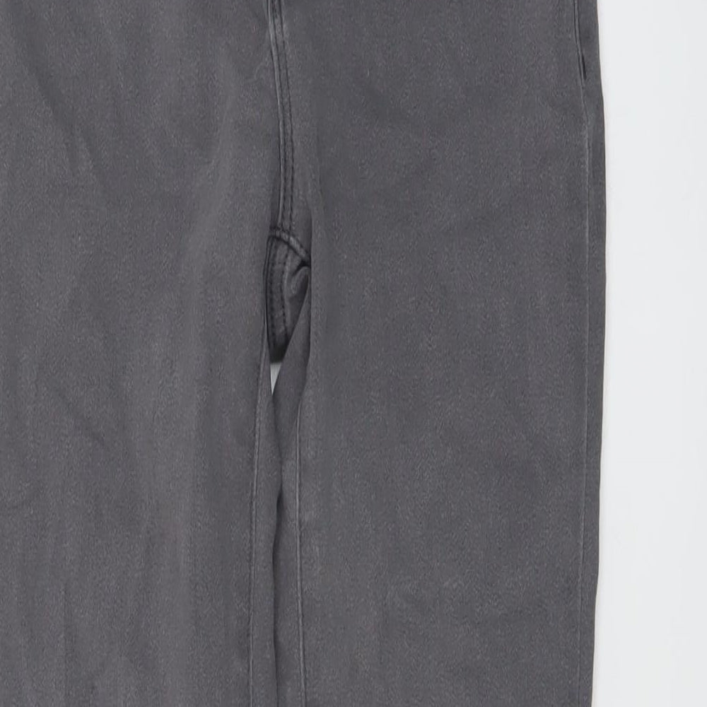 Denim & Co. Womens Grey Cotton Skinny Jeans Size 8 L28 in Regular Button