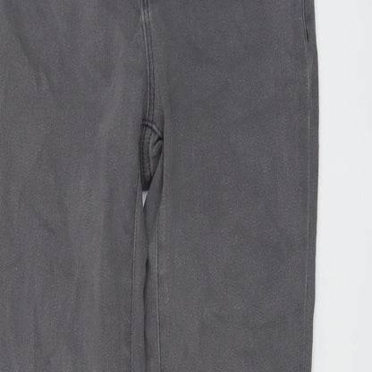 Denim & Co. Womens Grey Cotton Skinny Jeans Size 8 L28 in Regular Button