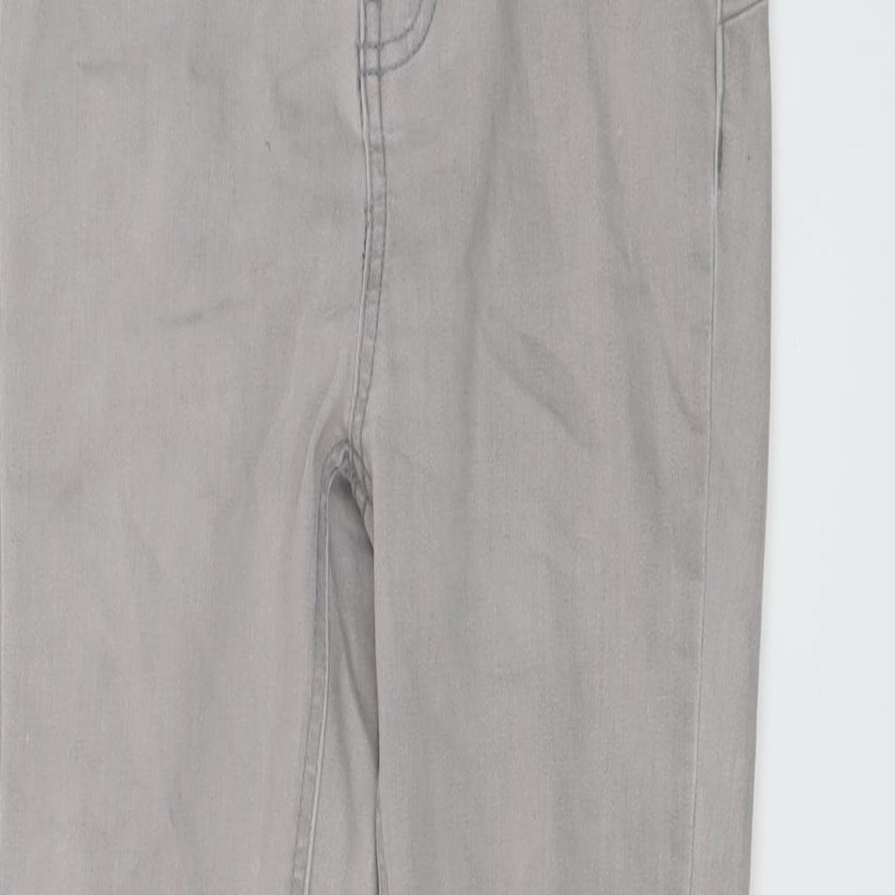 Denim & Co. Womens Grey Cotton Skinny Jeans Size 10 L27 in Regular Button