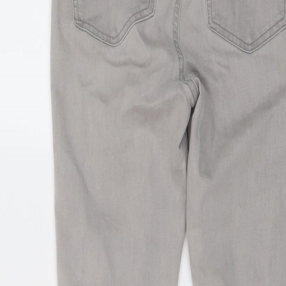 Denim & Co. Womens Grey Cotton Skinny Jeans Size 10 L27 in Regular Button