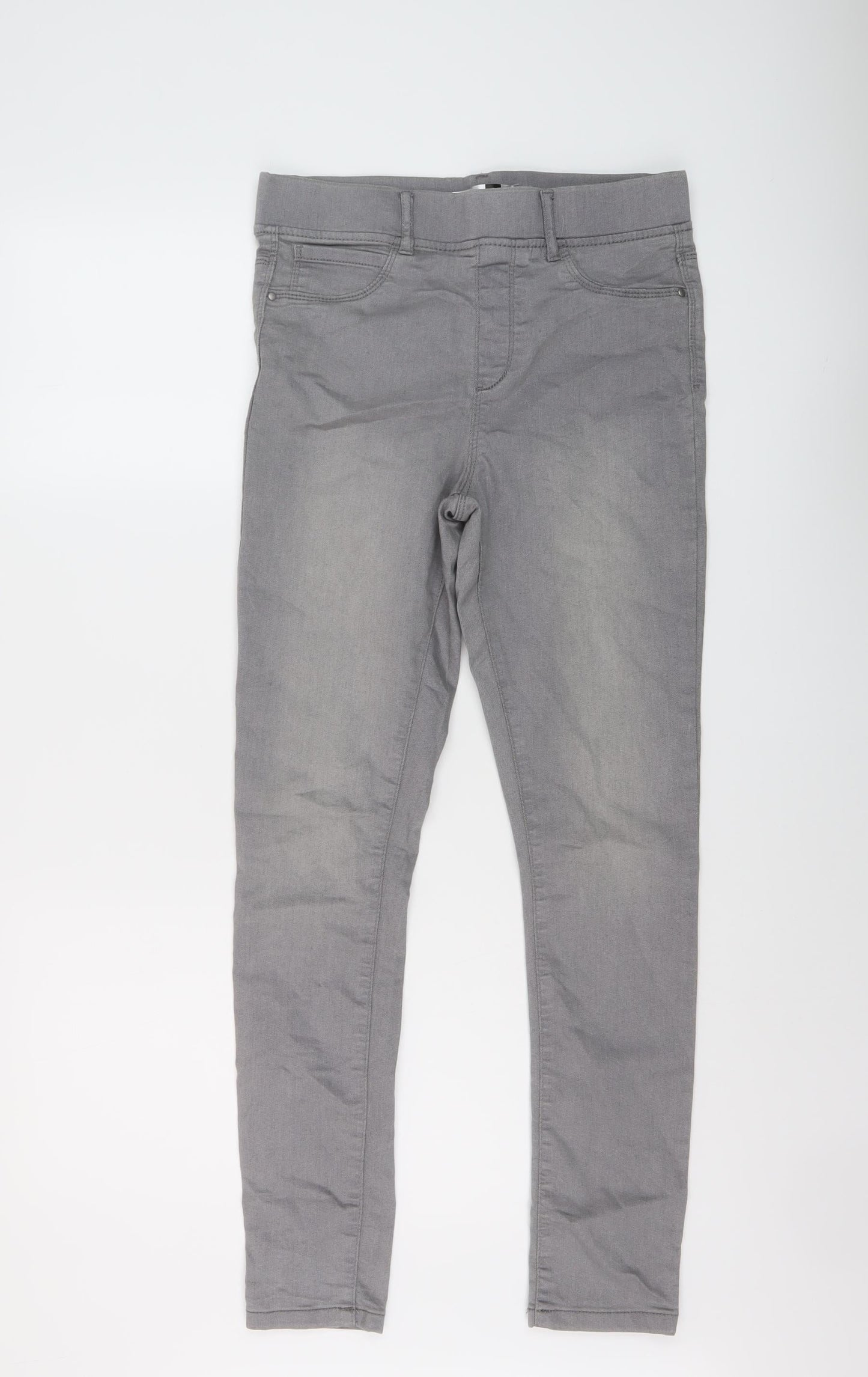 PEP&CO Womens Grey Cotton Jegging Jeans Size 8 L28 in Regular