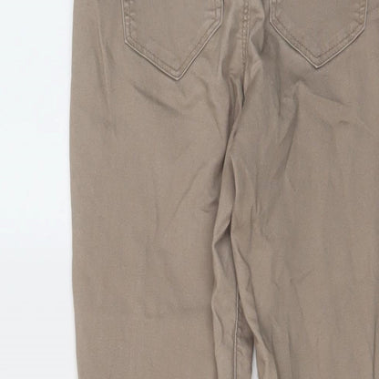 Denim & Co. Womens Beige Cotton Jegging Jeans Size 10 L28 in Regular