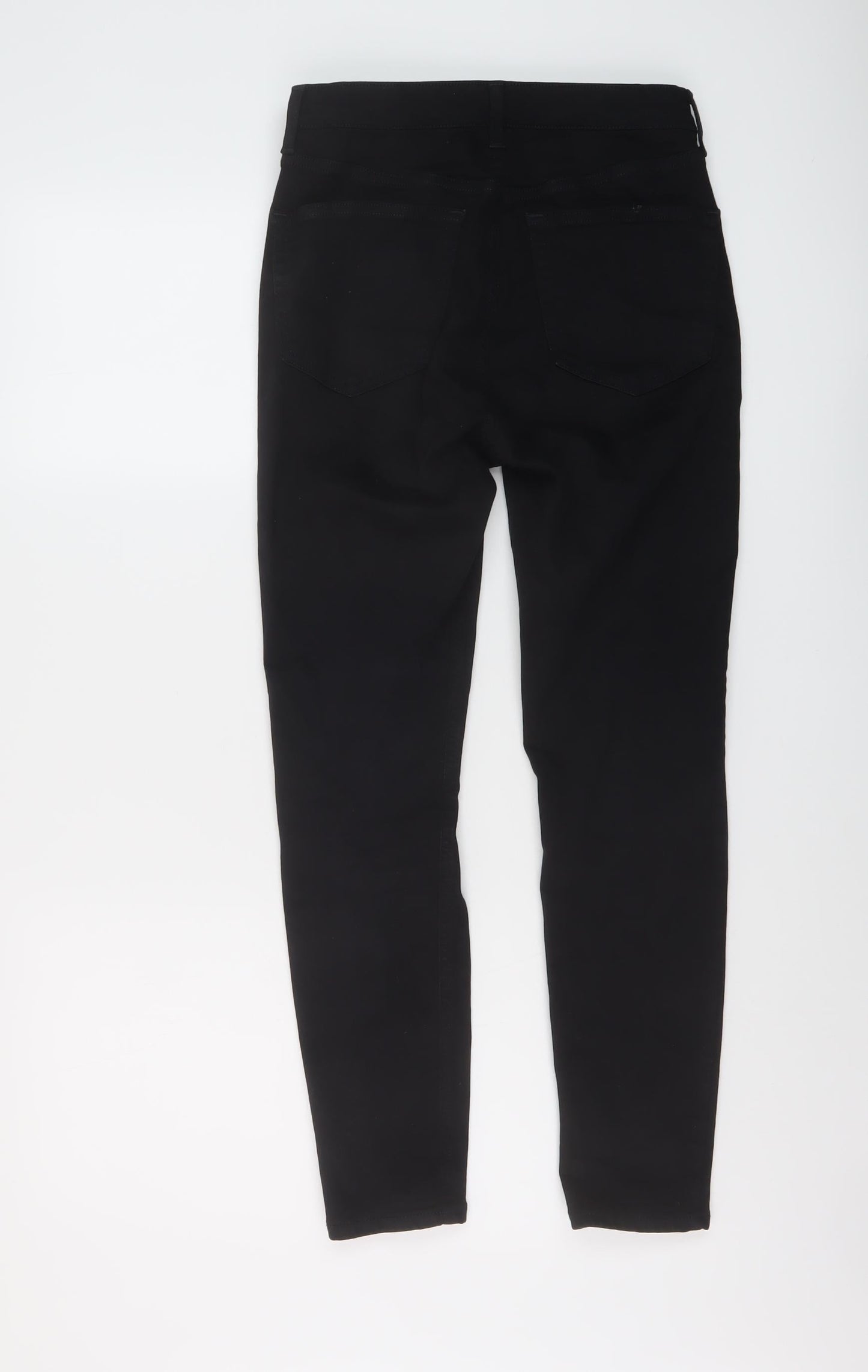 Topshop Womens Black Cotton Skinny Jeans Size 28 in L26 in Regular Button